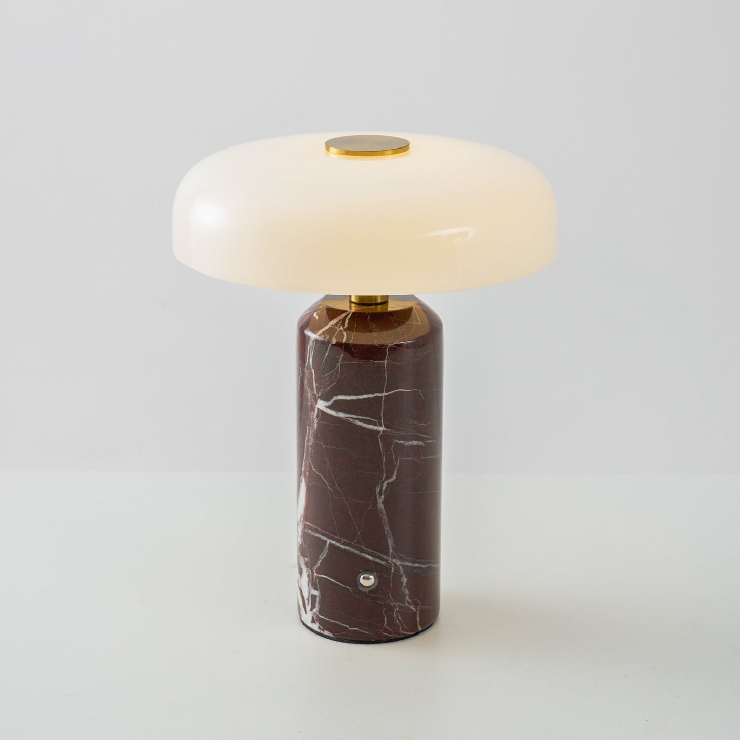 Marble and Glass Cordless Table Lamp
