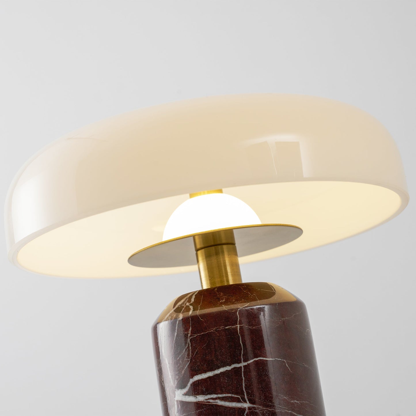 Marble and Glass Cordless Table Lamp