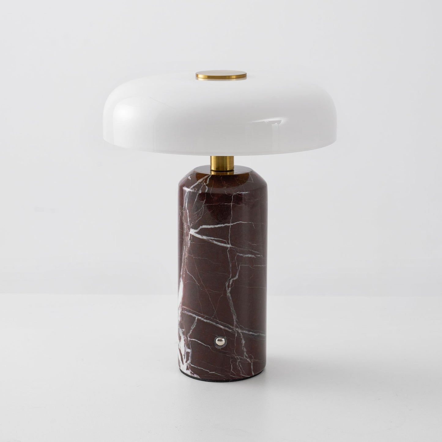 Marble and Glass Cordless Table Lamp