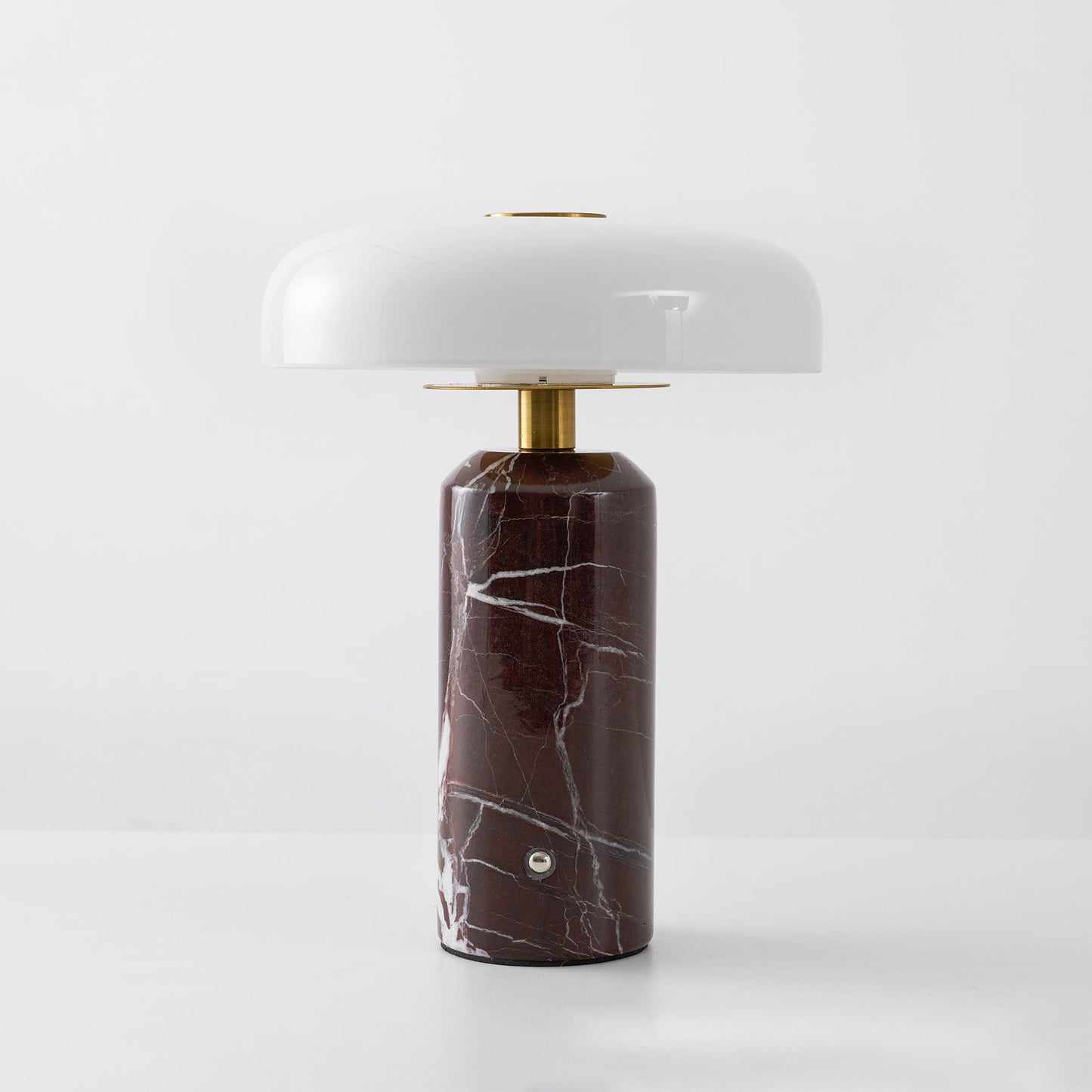 Marble and Glass Cordless Table Lamp