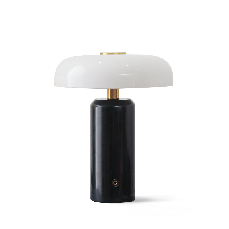 Marble and Glass Cordless Table Lamp