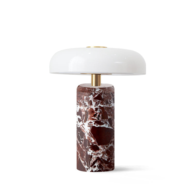 Marble and Glass Cordless Table Lamp