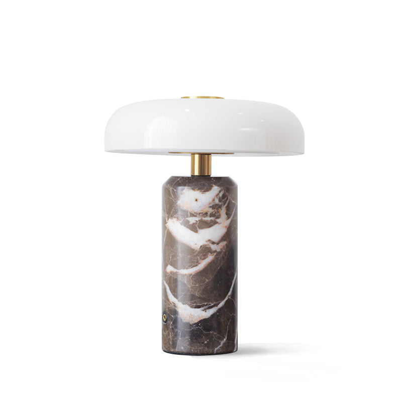 Marble and Glass Cordless Table Lamp