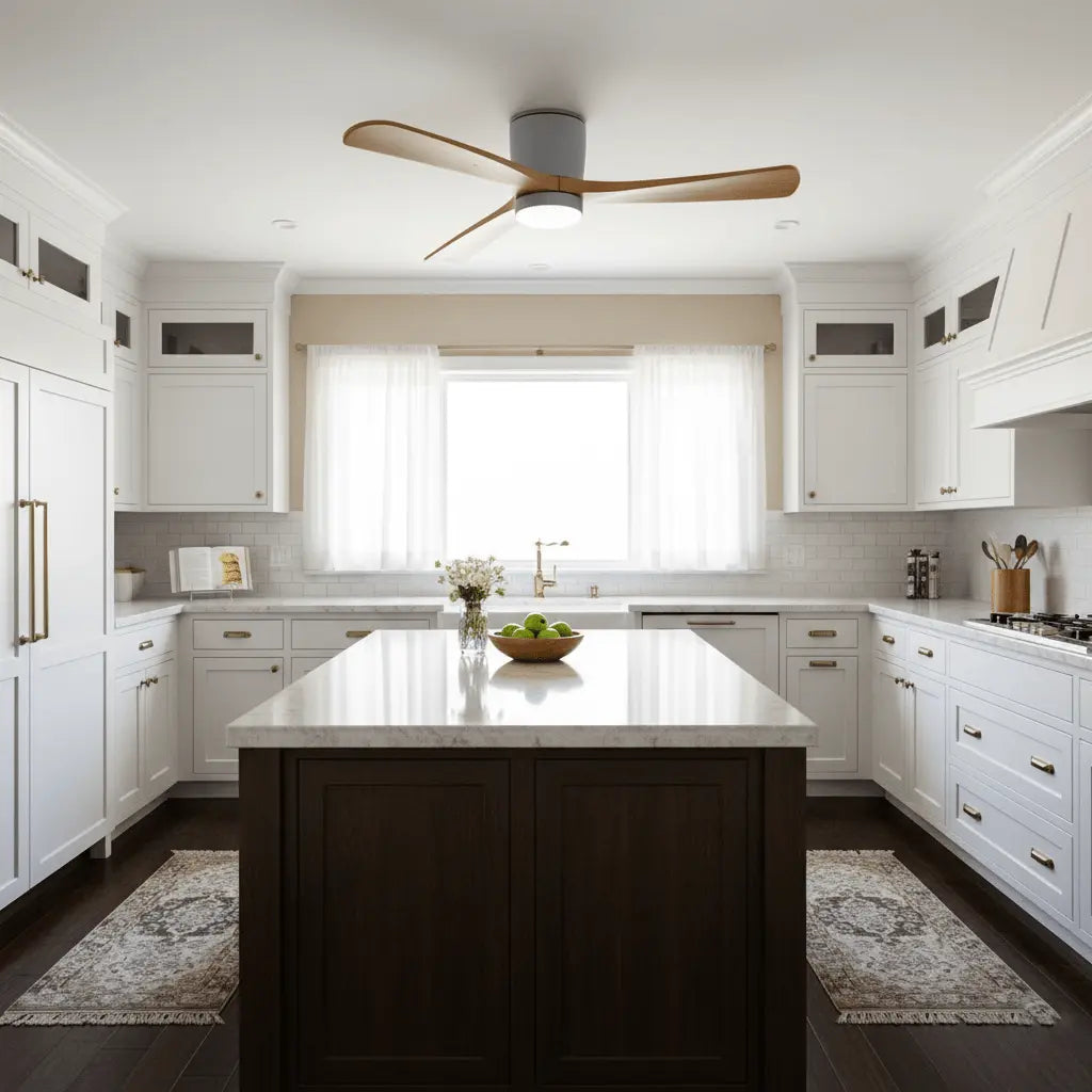 Nordic Wooden Ceiling Fan Light Erbstuk
