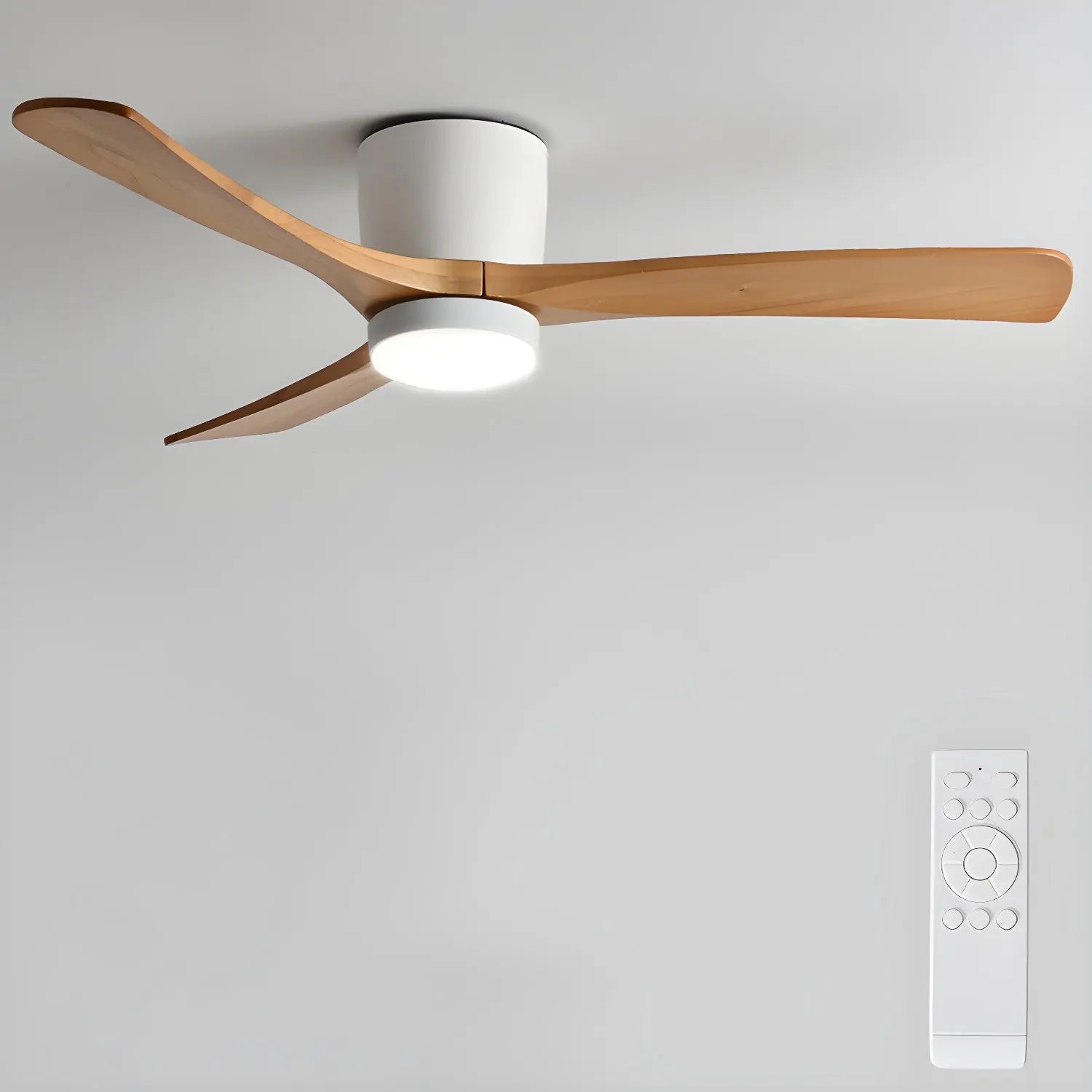 Nordic Wooden Ceiling Fan Light Erbstuk