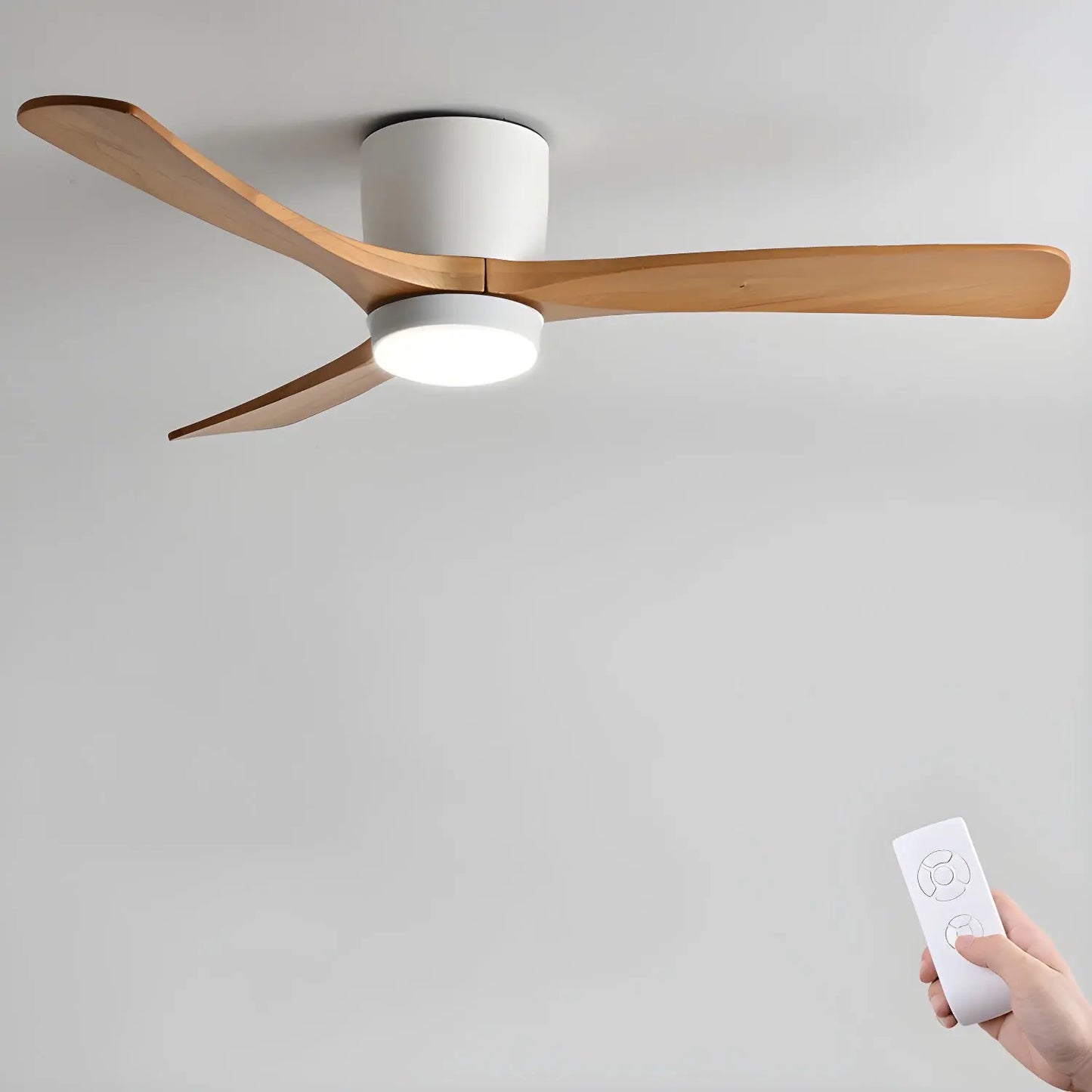 Nordic Wooden Ceiling Fan Light Erbstuk