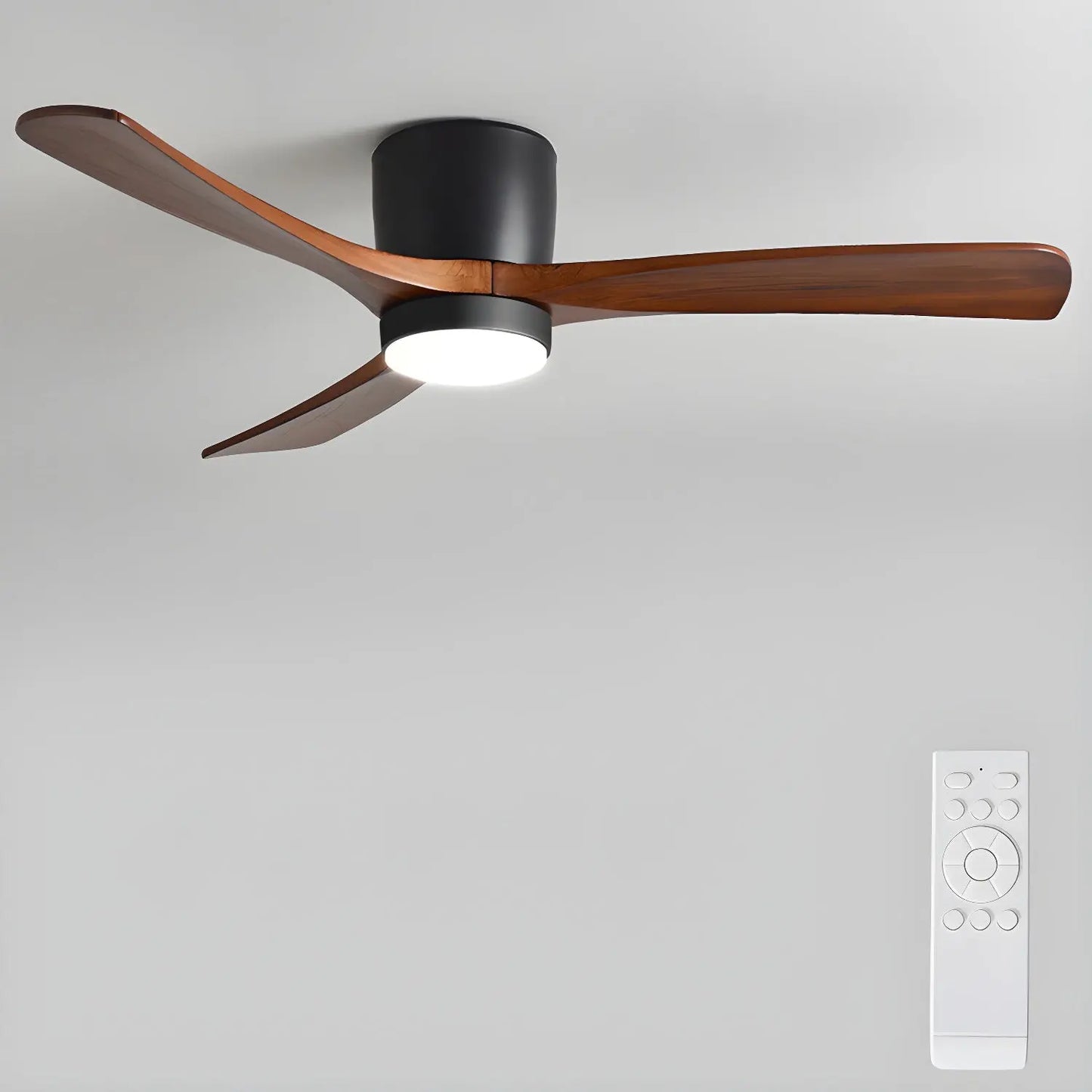 Nordic Wooden Ceiling Fan Light Erbstuk