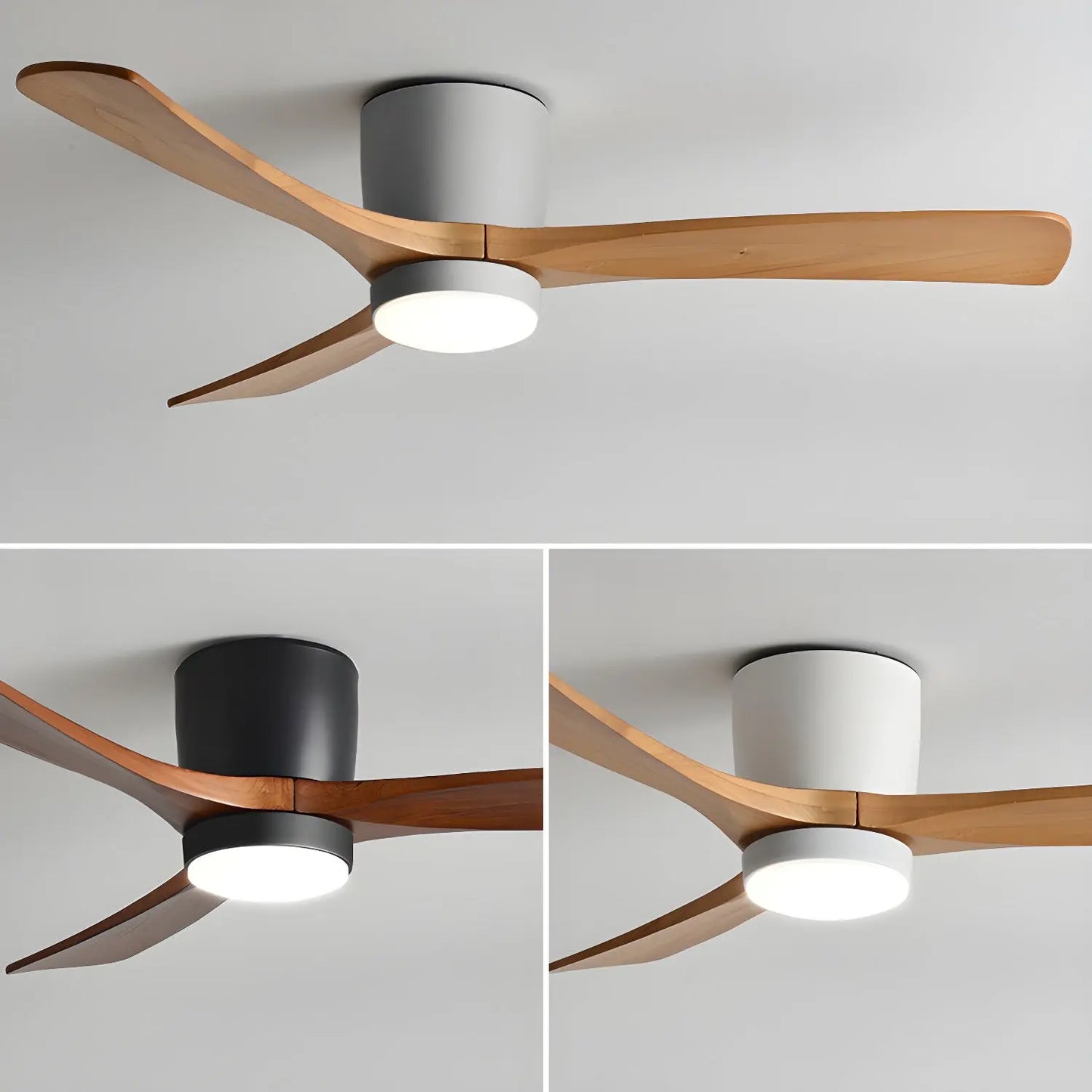 Nordic Wooden Ceiling Fan Light Erbstuk