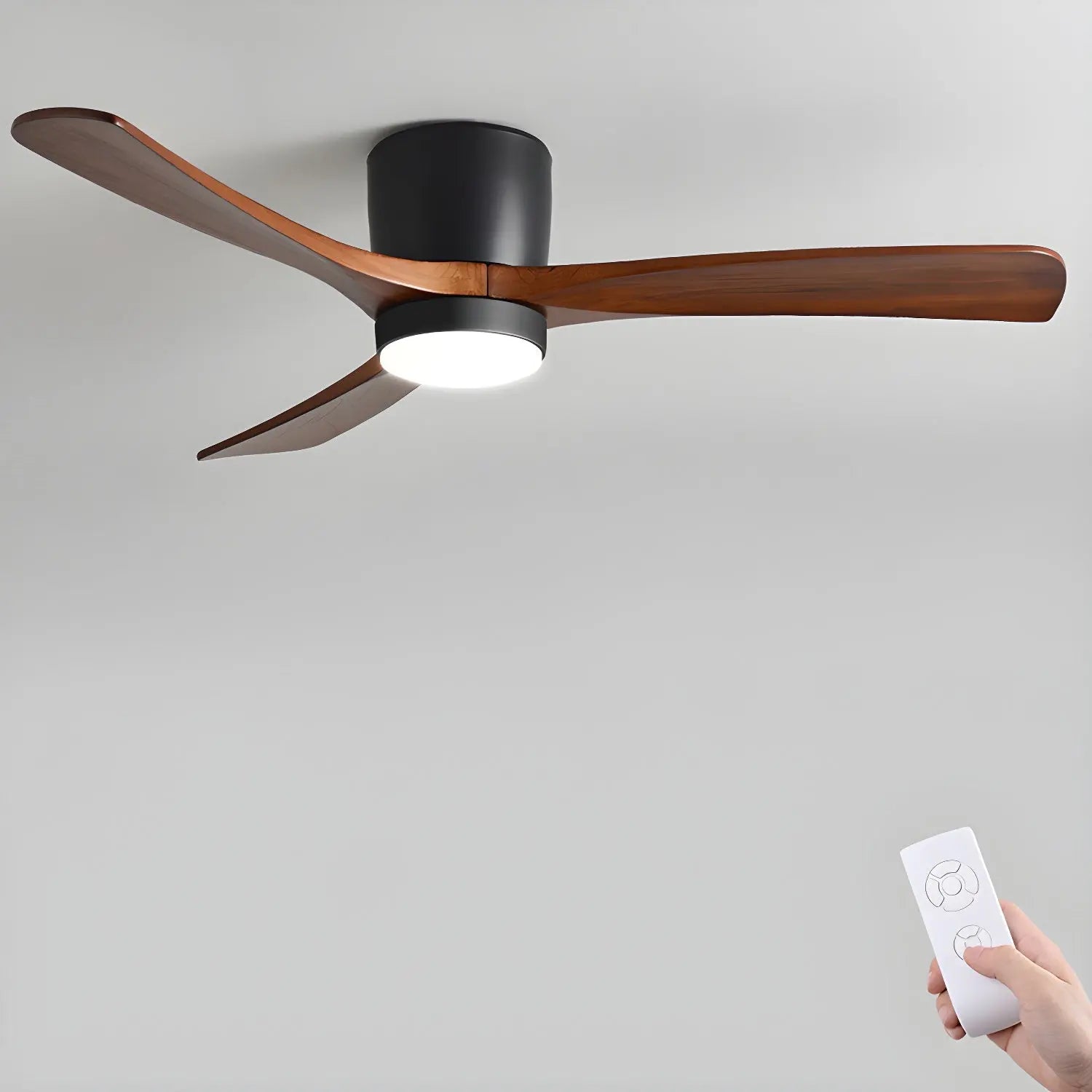 Nordic Wooden Ceiling Fan Light Erbstuk