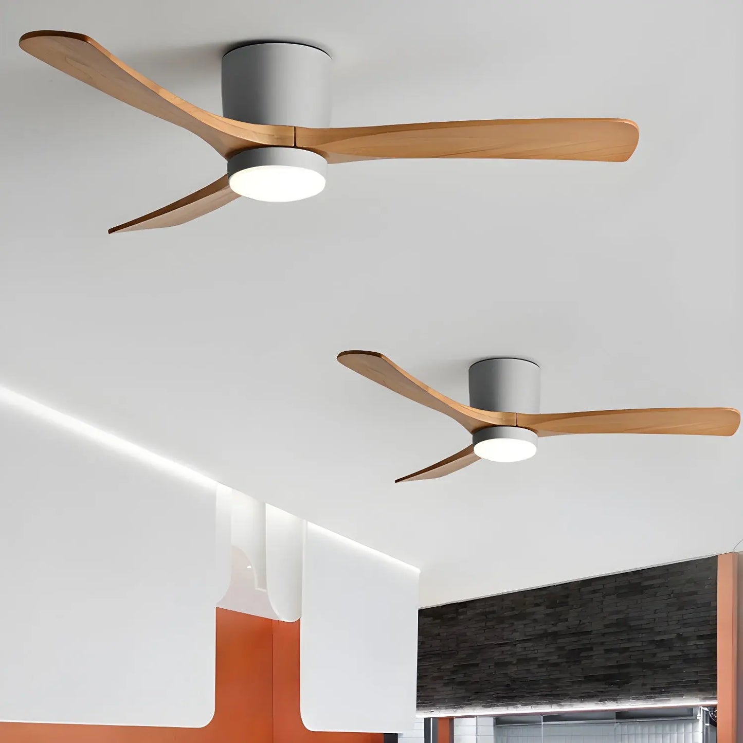 Nordic Wooden Ceiling Fan Light Erbstuk