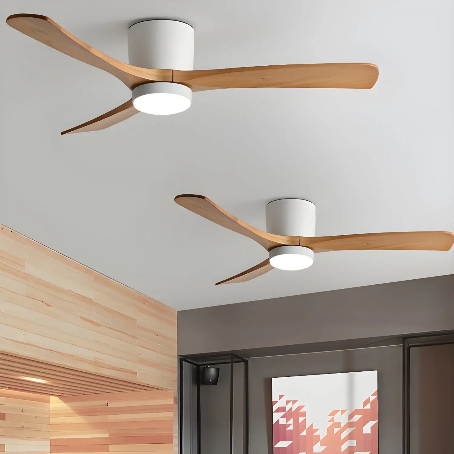 Nordic Wooden Ceiling Fan Light Erbstuk