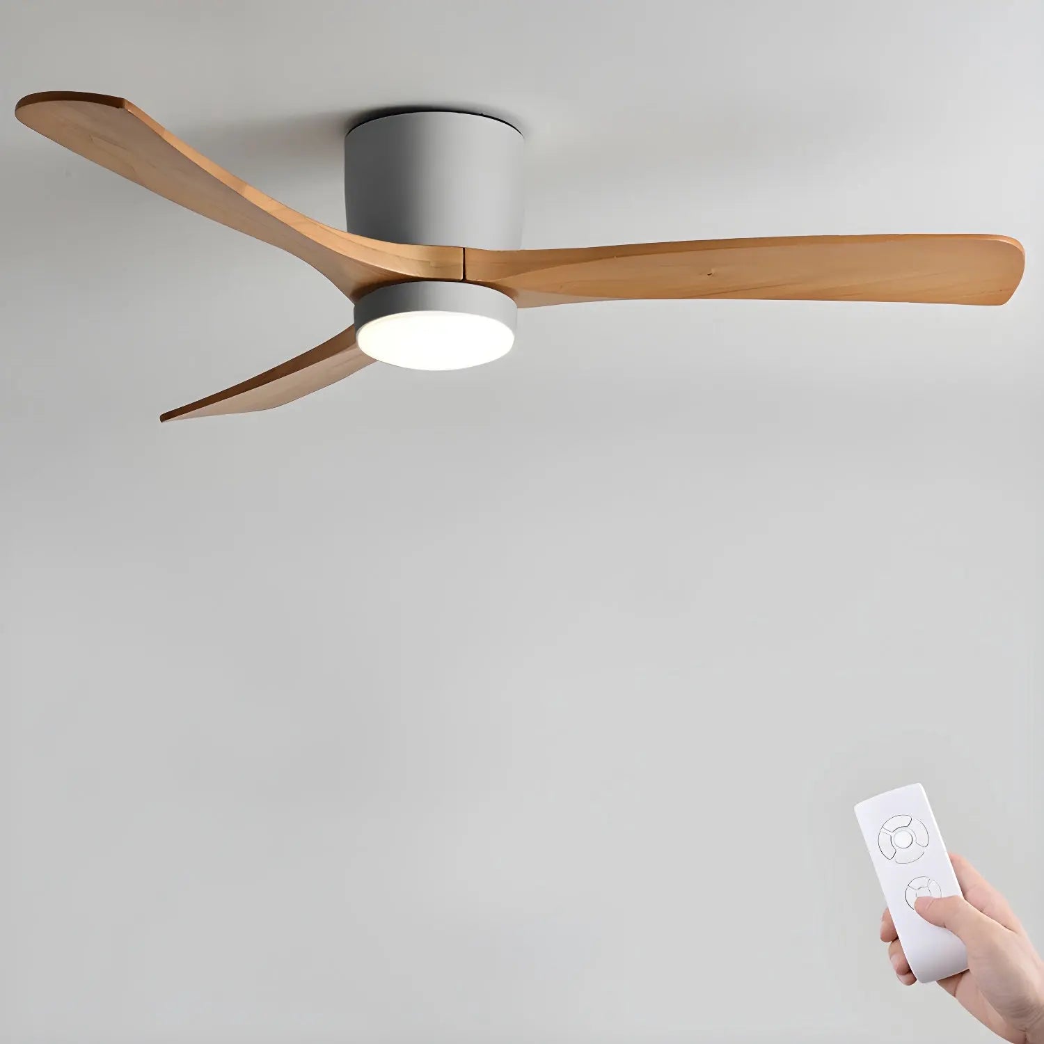 Nordic Wooden Ceiling Fan Light Erbstuk