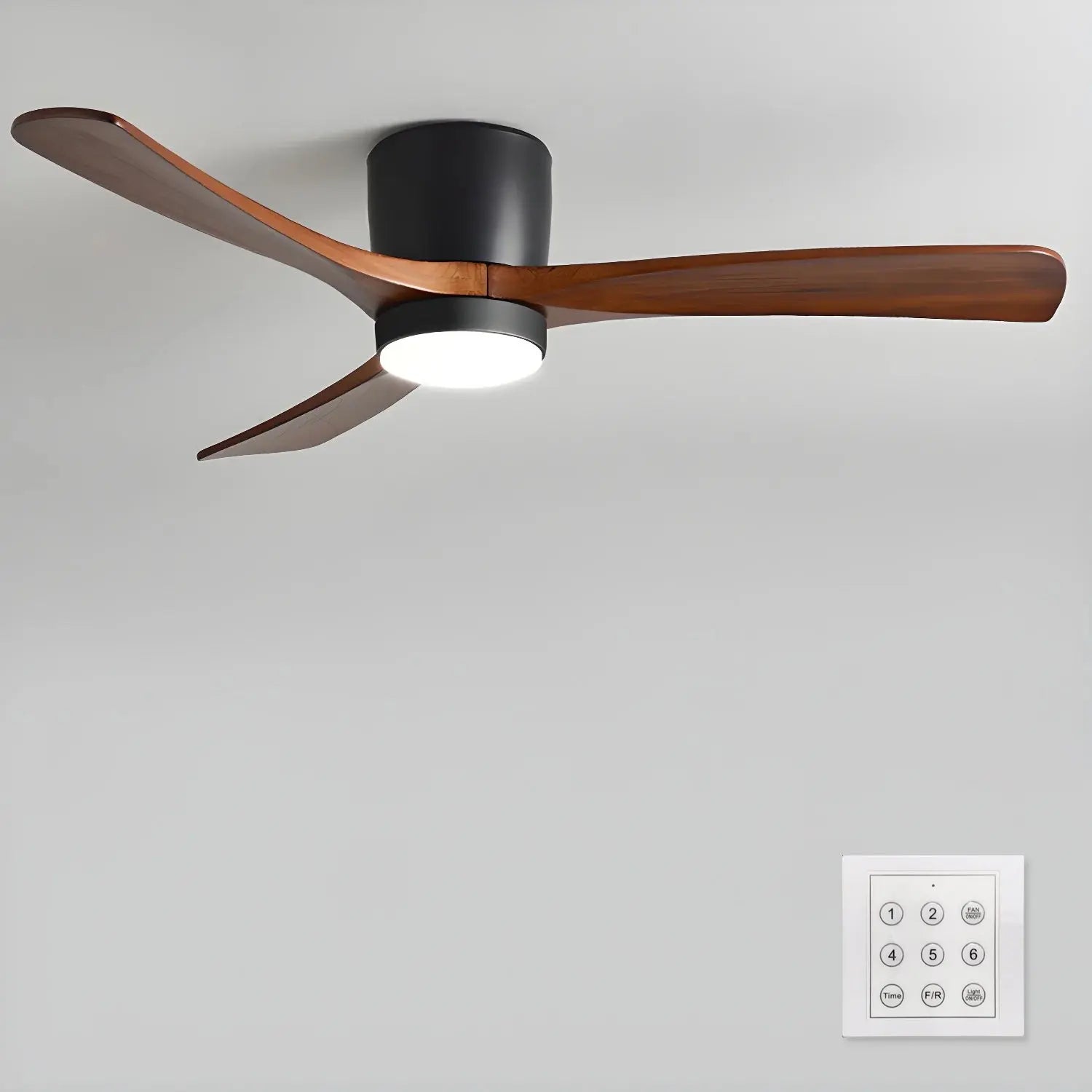 Nordic Wooden Ceiling Fan Light Erbstuk