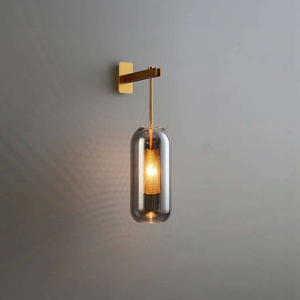 Chiswick Glass Shade Short Arm Wall Light Erbstuk