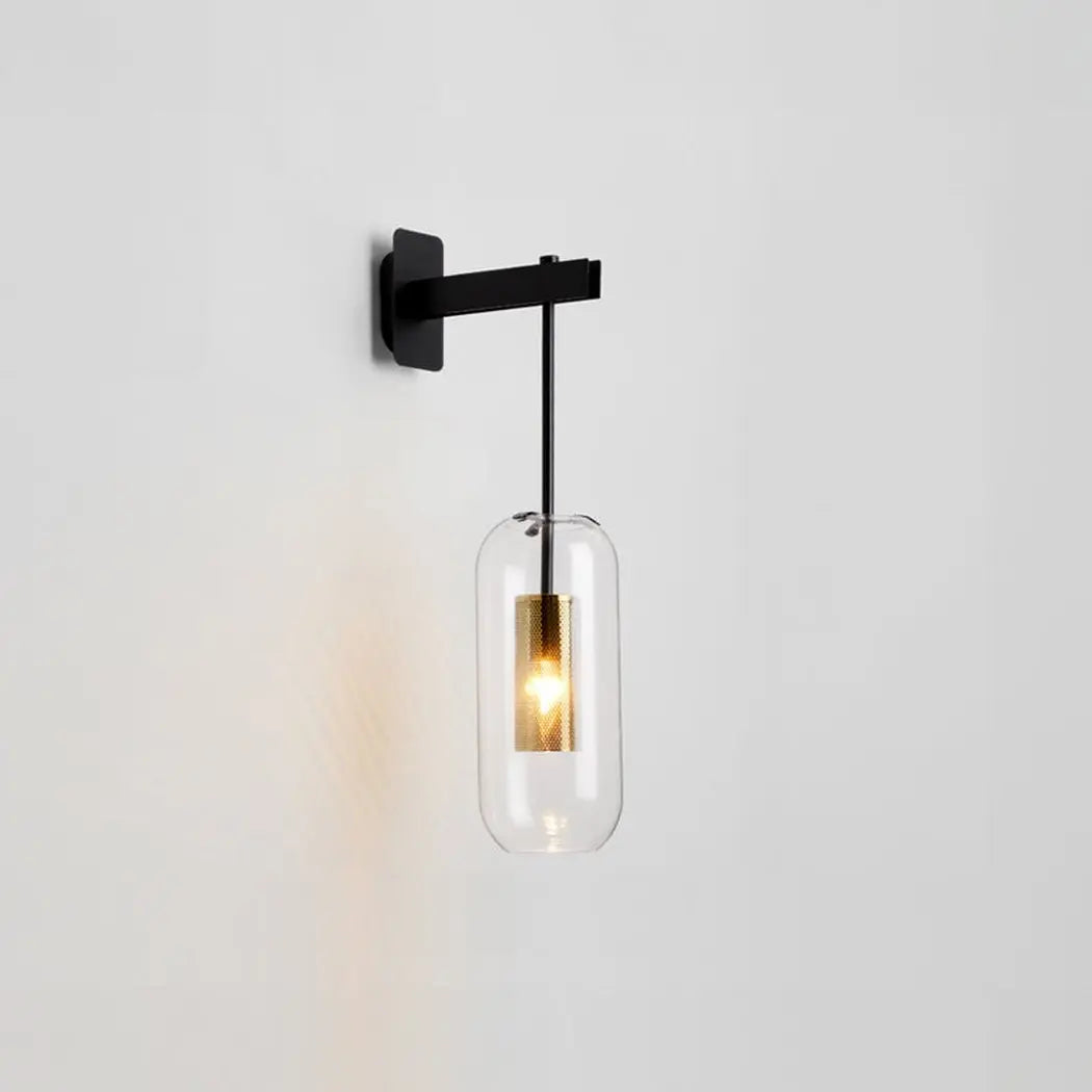 Chiswick Glass Shade Short Arm Wall Light Erbstuk