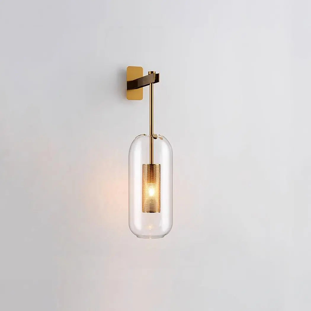 Chiswick Glass Shade Short Arm Wall Light Erbstuk