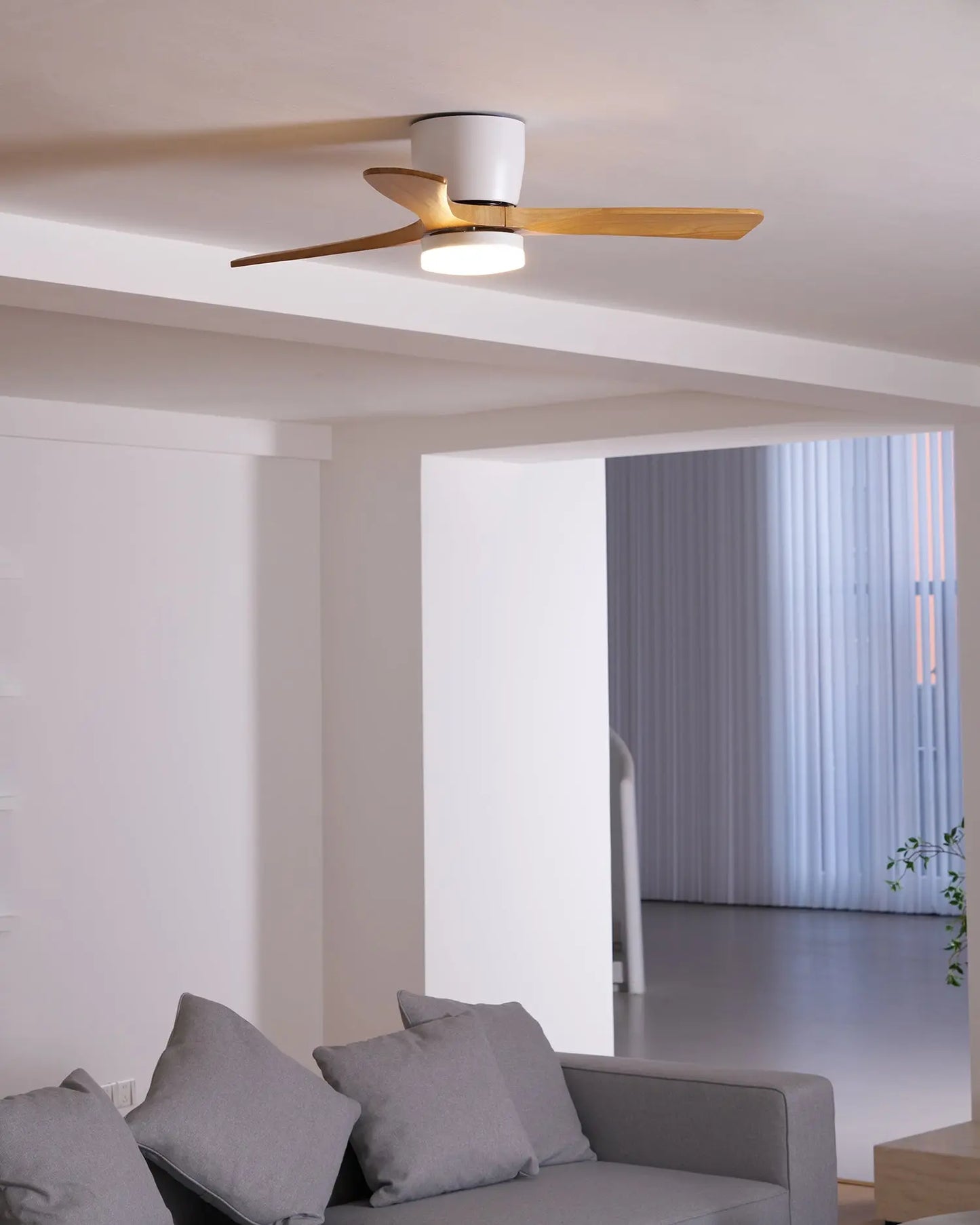 Nordic Wooden Ceiling Fan Light Erbstuk