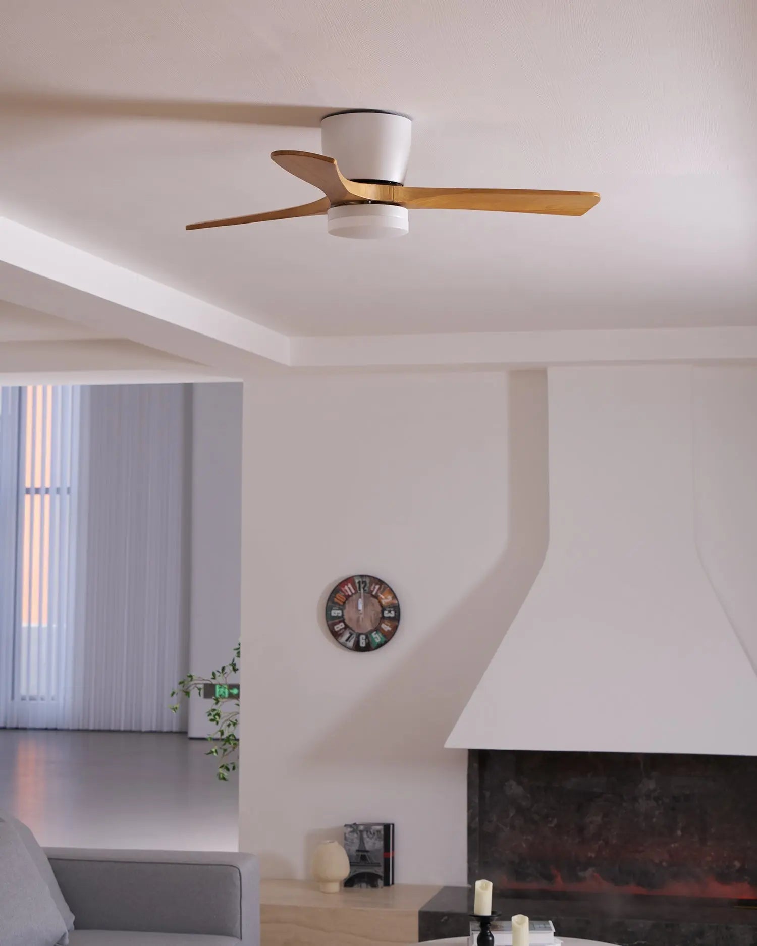 Nordic Wooden Ceiling Fan Light Erbstuk