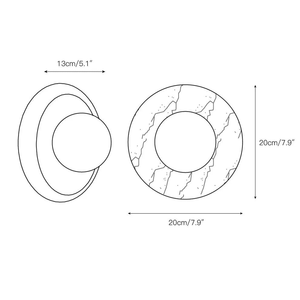 Strata Wall Sconce — Natural Stone Sconce with Frosted Glass Globe
