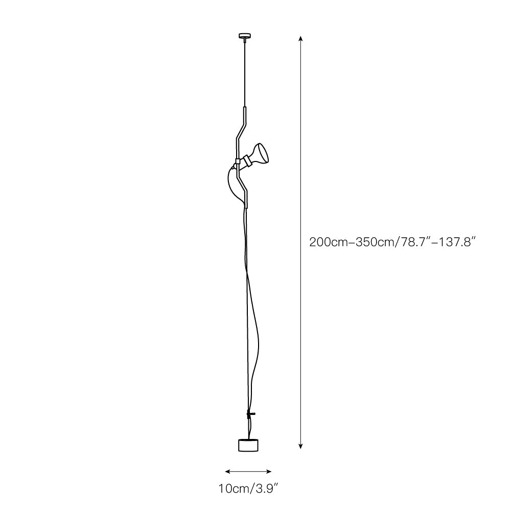 Adjustable Tension Rod Floor to Ceiling Lamp