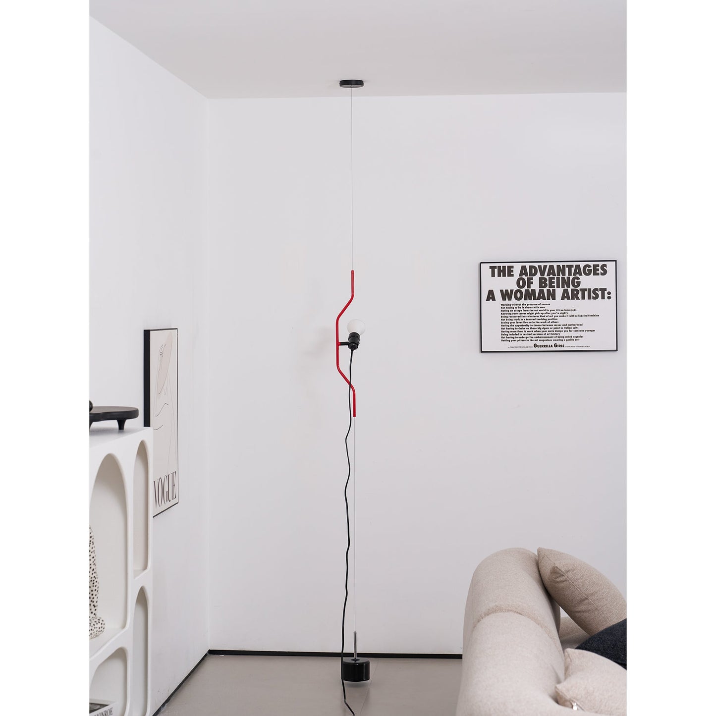 Adjustable Tension Rod Floor to Ceiling Lamp