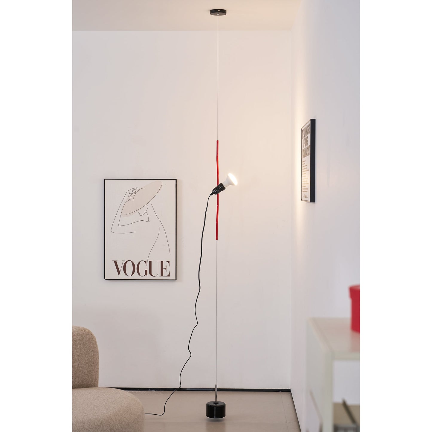 Adjustable Tension Rod Floor to Ceiling Lamp