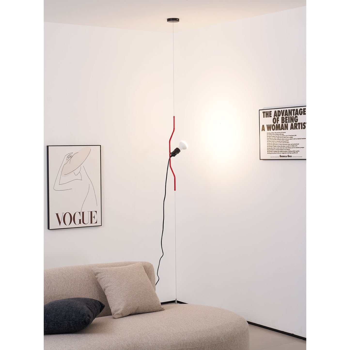Adjustable Tension Rod Floor to Ceiling Lamp