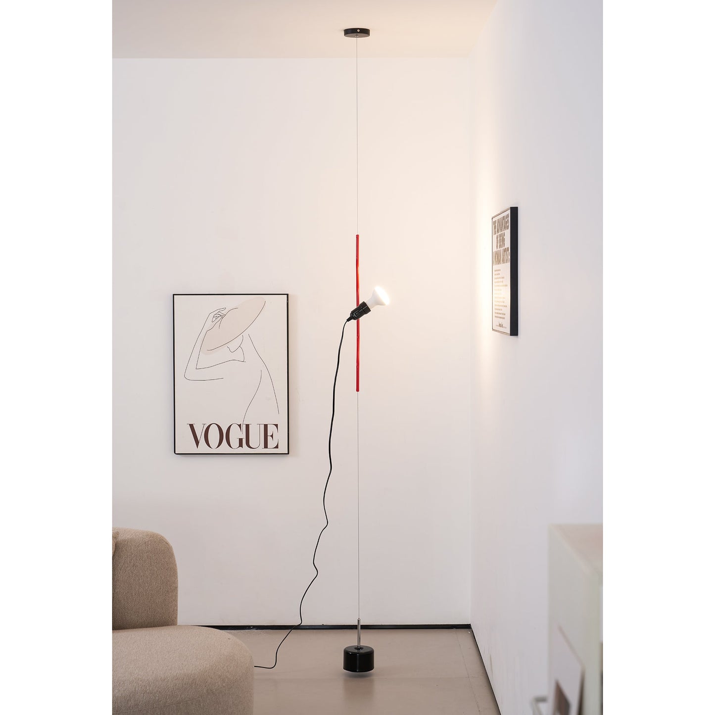 Adjustable Tension Rod Floor to Ceiling Lamp