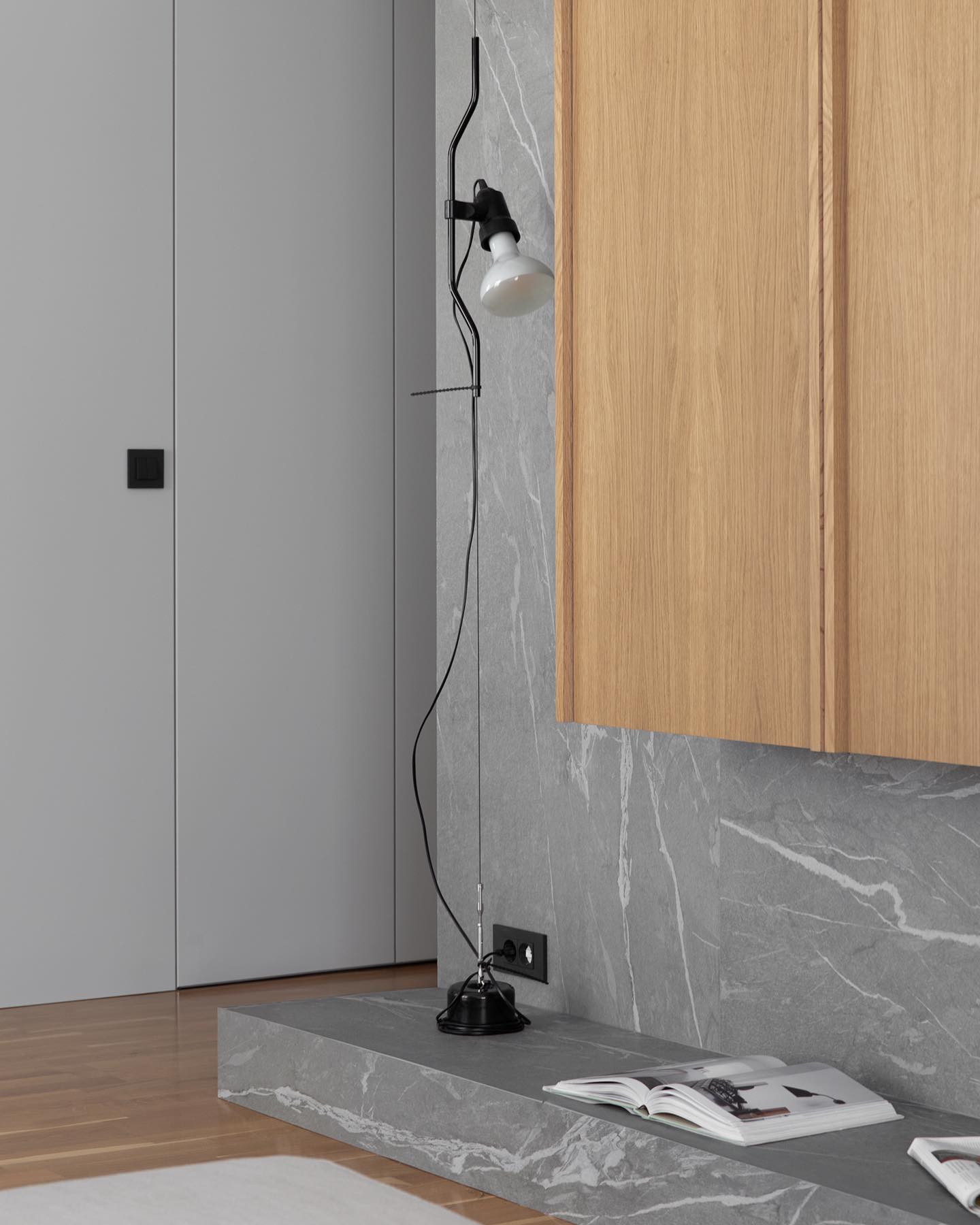 Adjustable Tension Rod Floor to Ceiling Lamp