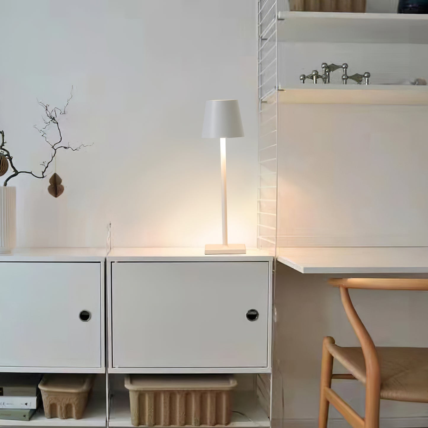 Aluminium Dome Cordless Table Lamp