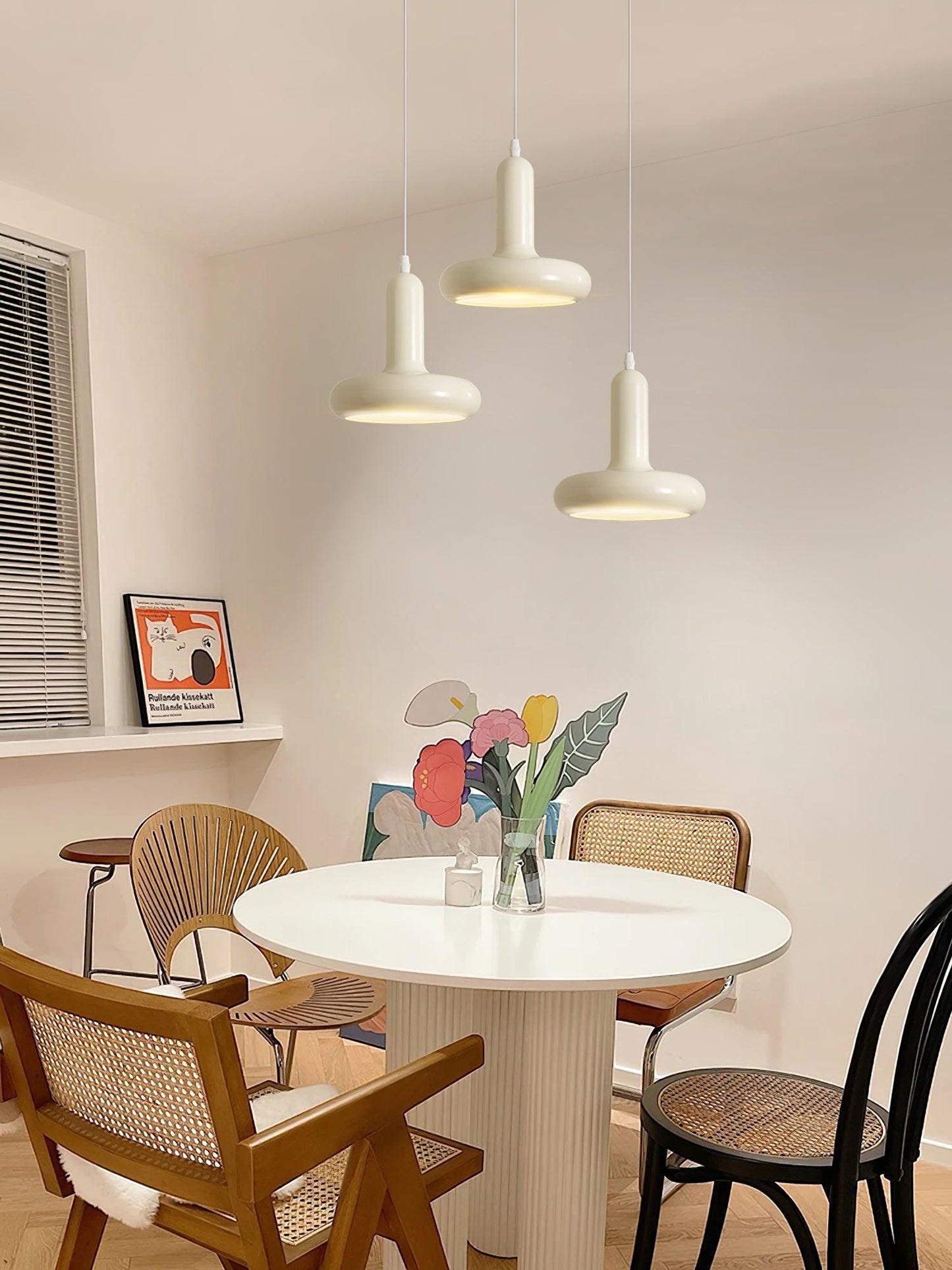 Odense Cream Metal Pendant Light