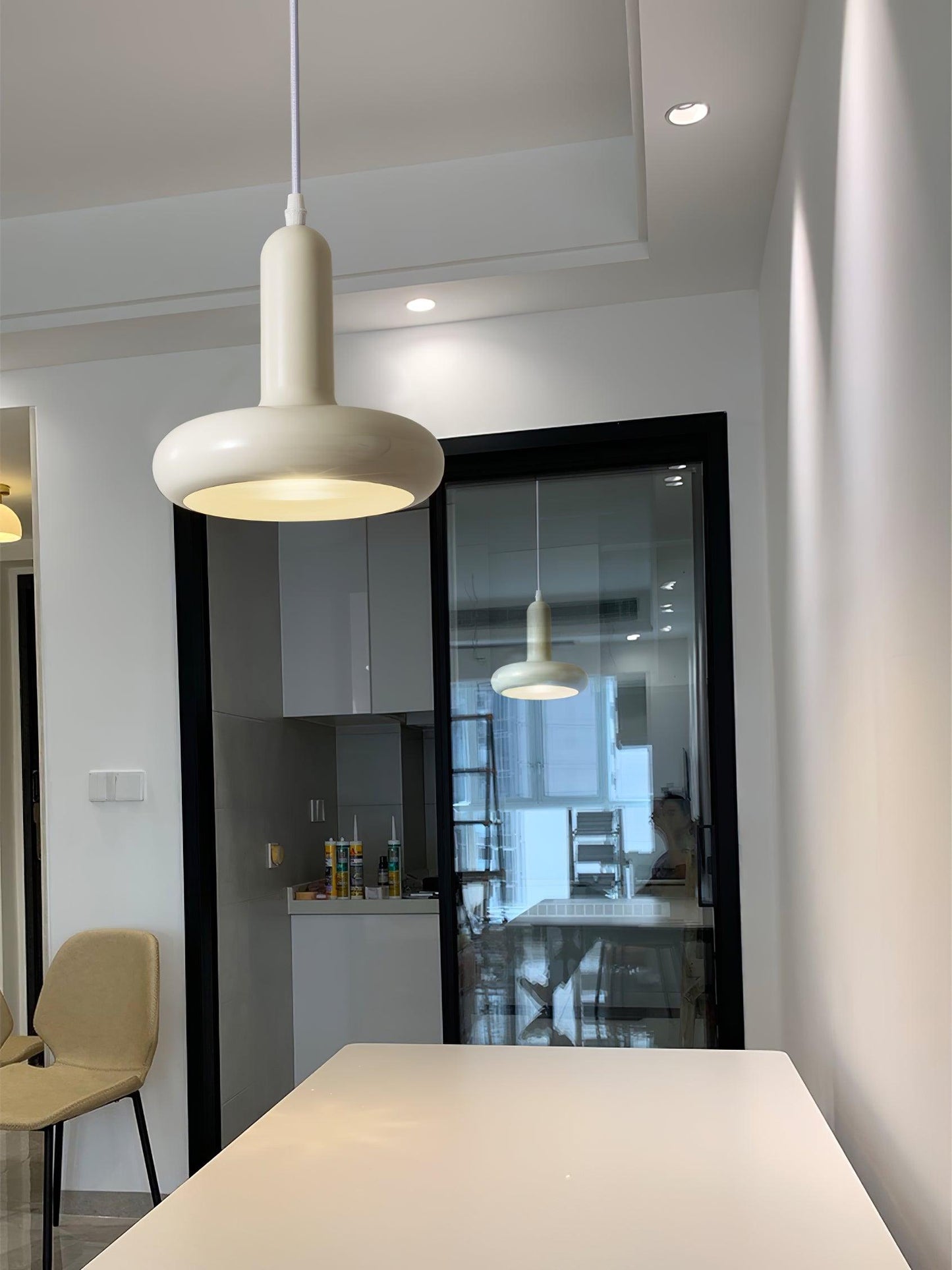 Odense Cream Metal Pendant Light