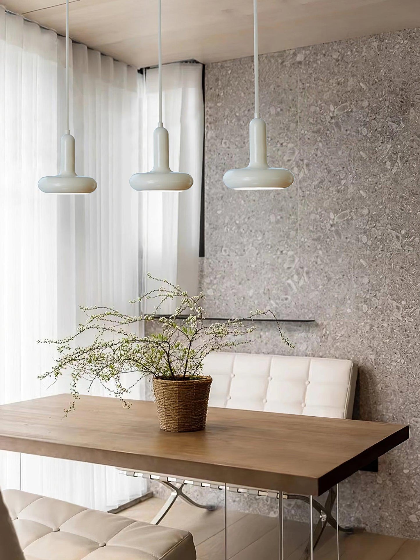 Odense Cream Metal Pendant Light