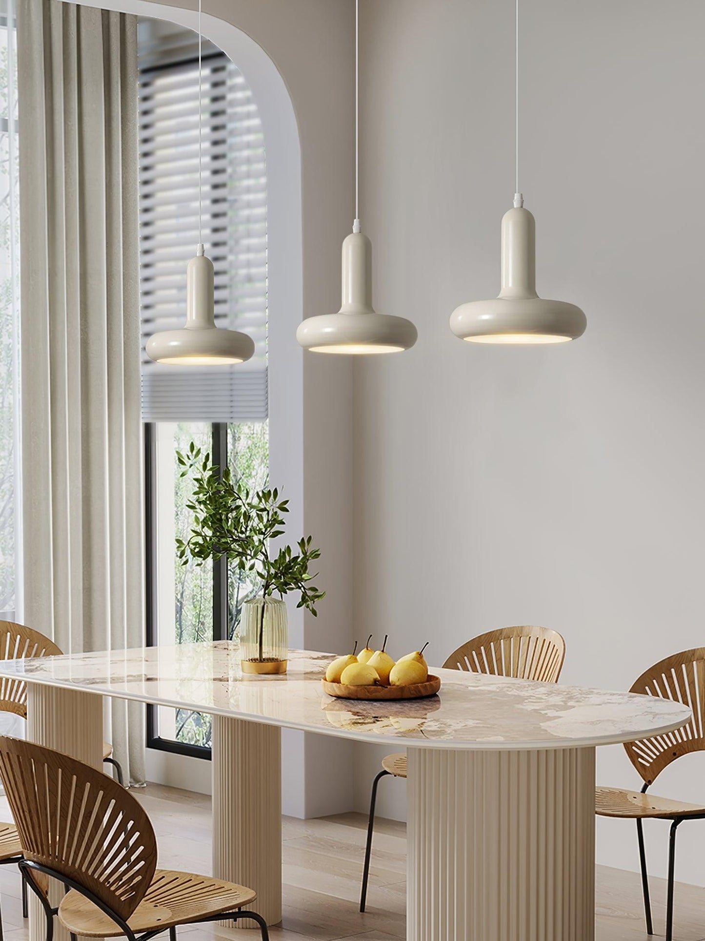 Odense Cream Metal Pendant Light