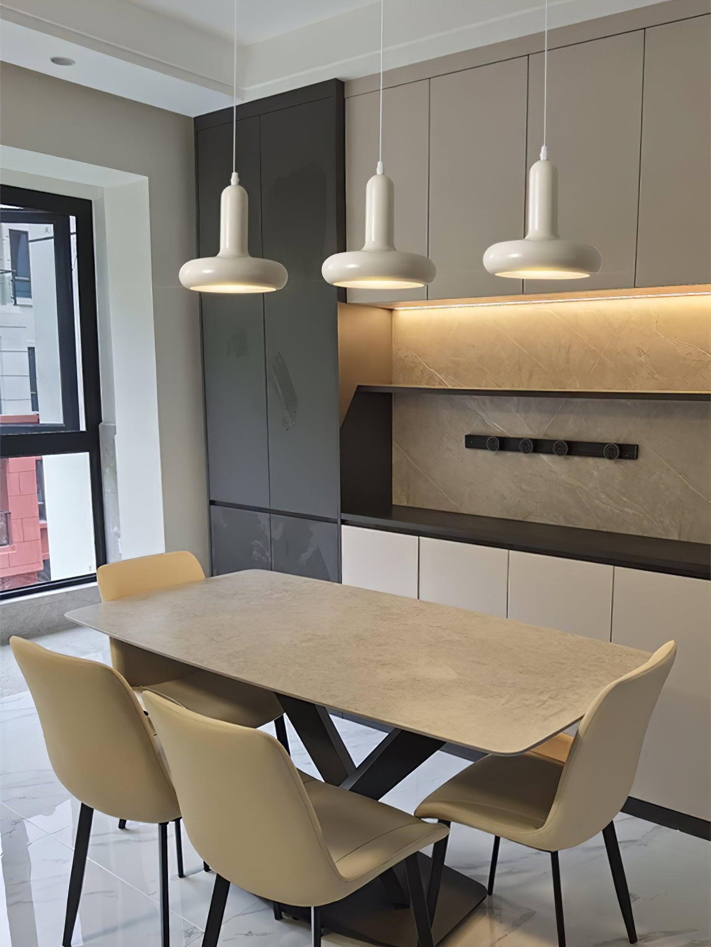 Odense Cream Metal Pendant Light