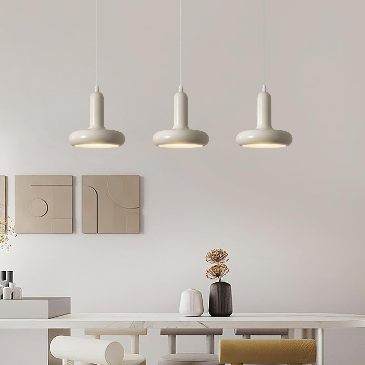 Odense Cream Metal Pendant Light