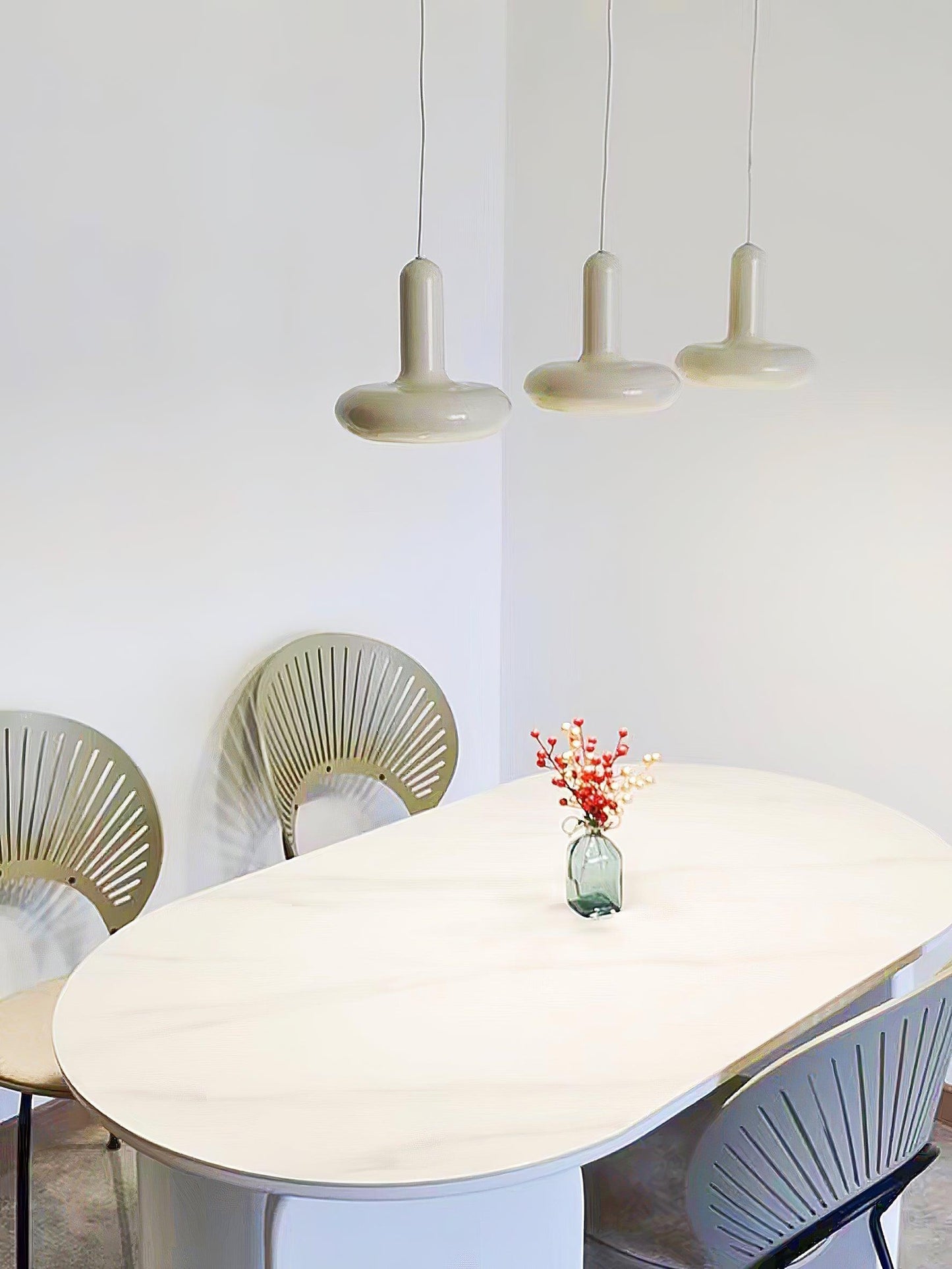 Odense Cream Metal Pendant Light