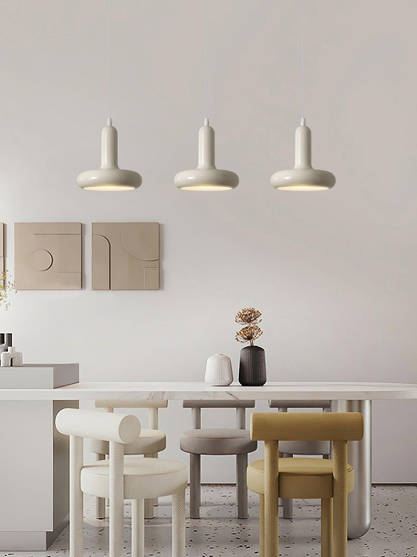 Odense Cream Metal Pendant Light