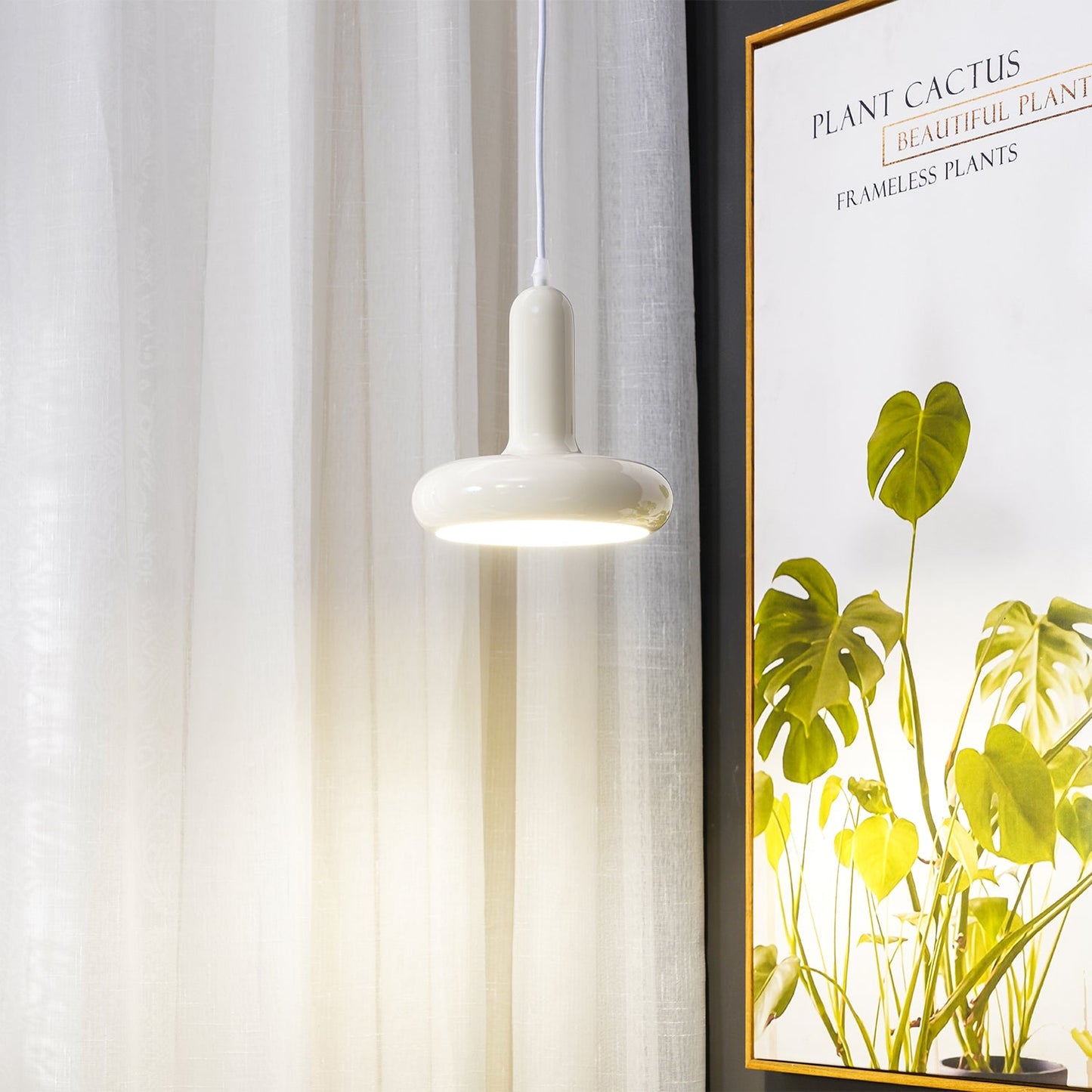 Odense Cream Metal Pendant Light