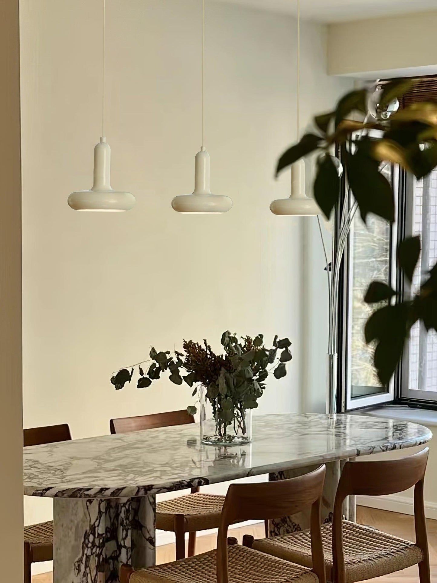 Odense Cream Metal Pendant Light