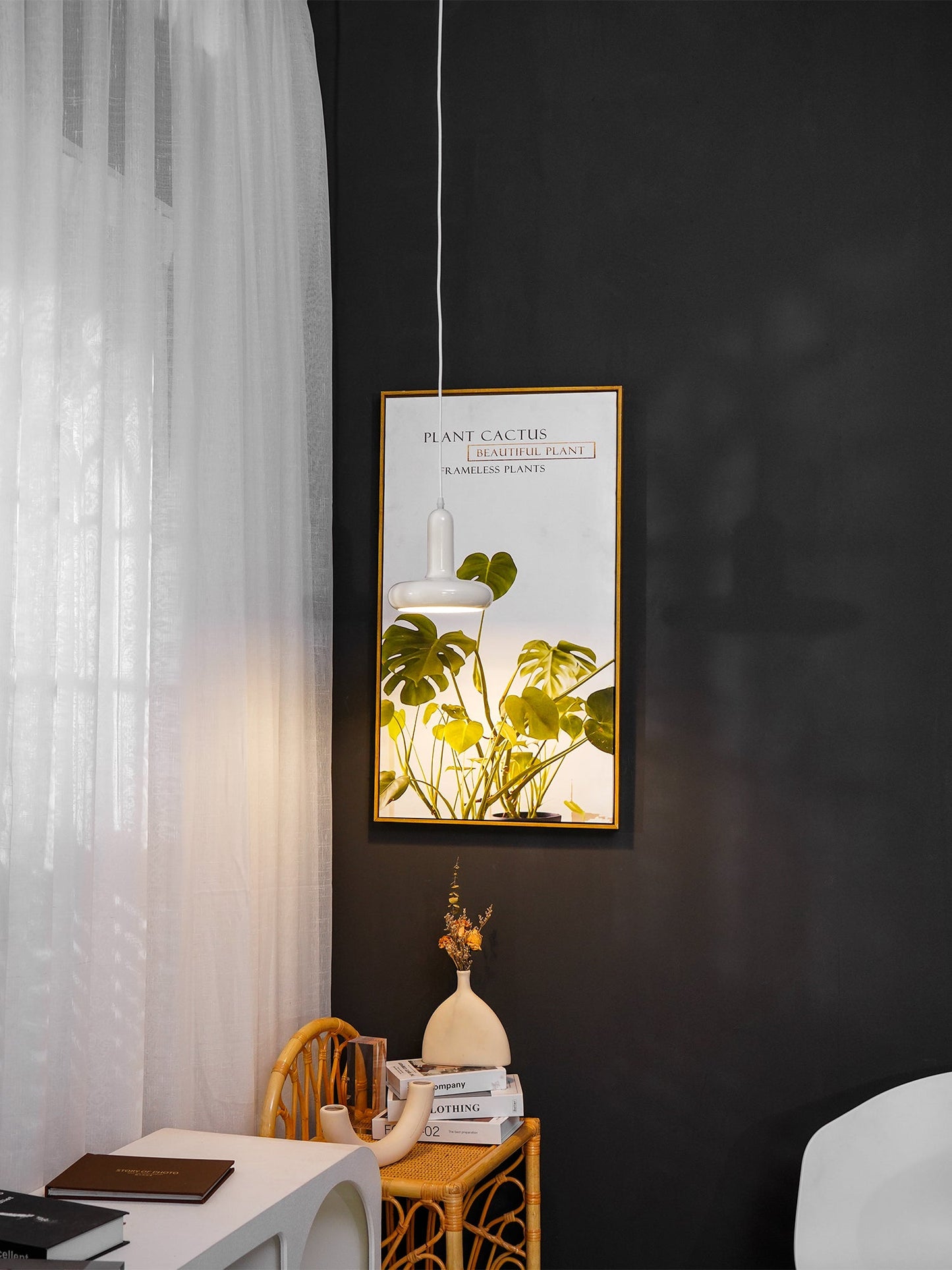 Odense Cream Metal Pendant Light