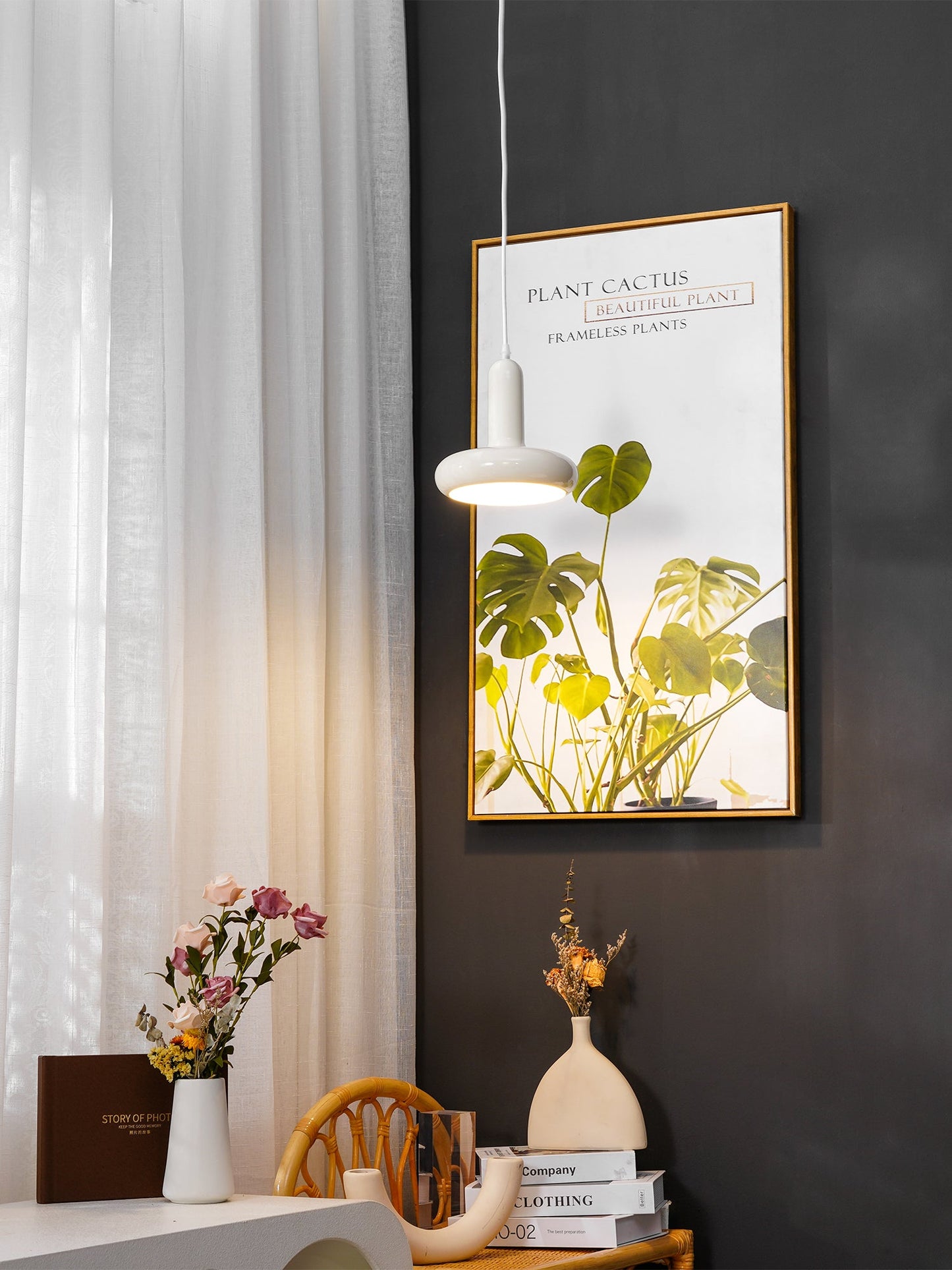 Odense Cream Metal Pendant Light