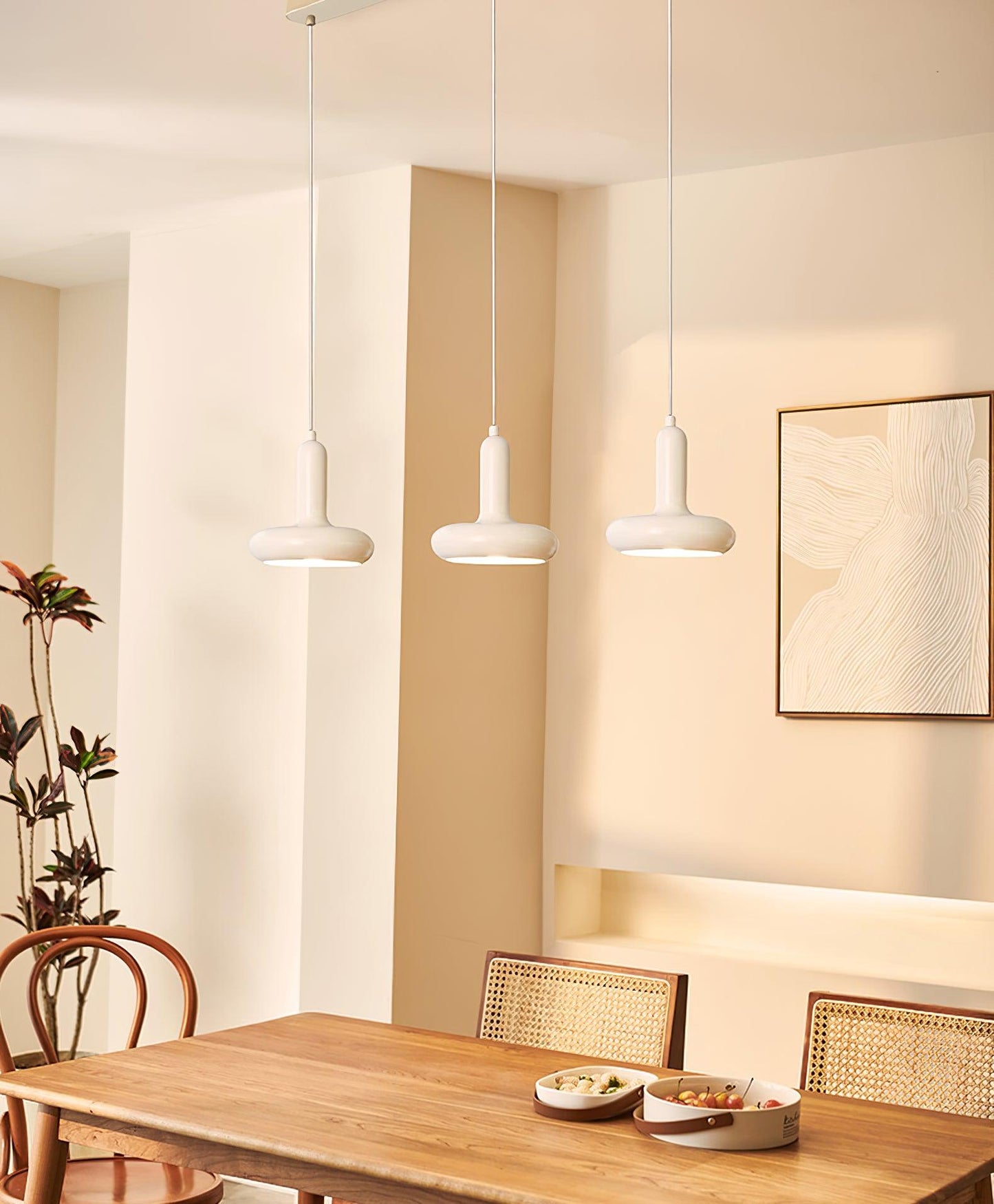Odense Cream Metal Pendant Light
