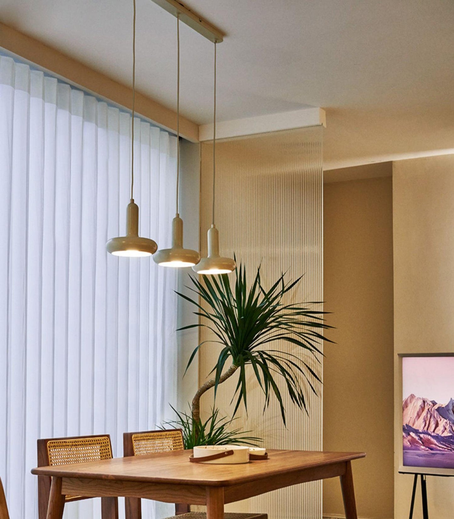 Odense Cream Metal Pendant Light
