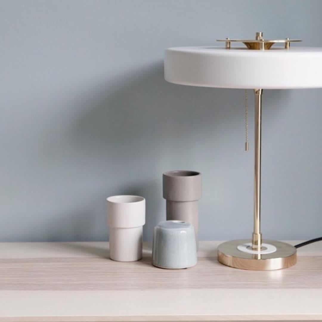 Spun Metal Pull Chain Table Lamp