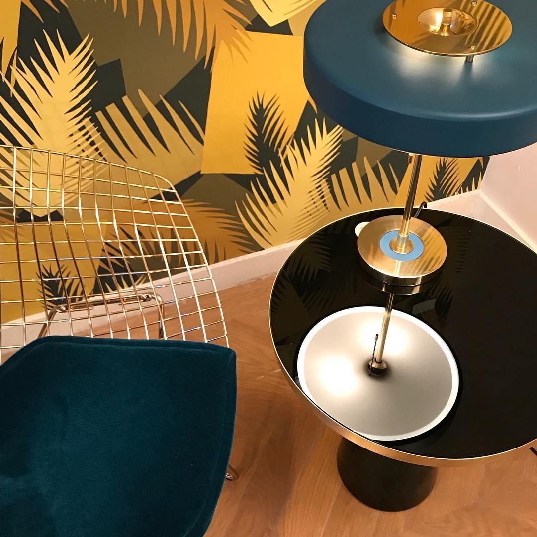 Spun Metal Pull Chain Table Lamp