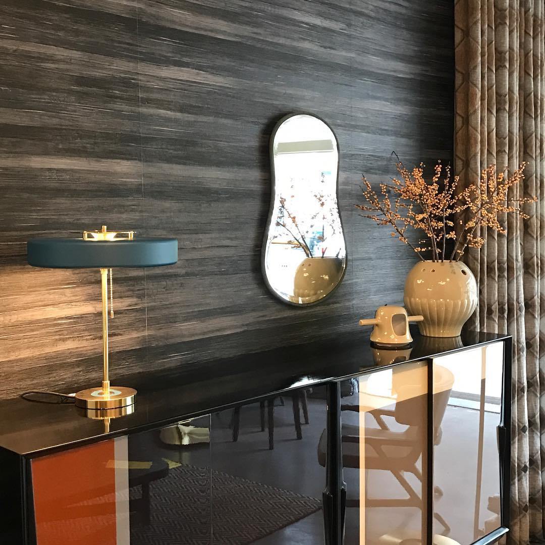 Spun Metal Pull Chain Table Lamp