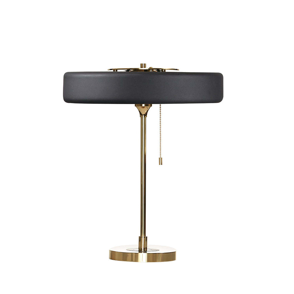 Spun Metal Pull Chain Table Lamp