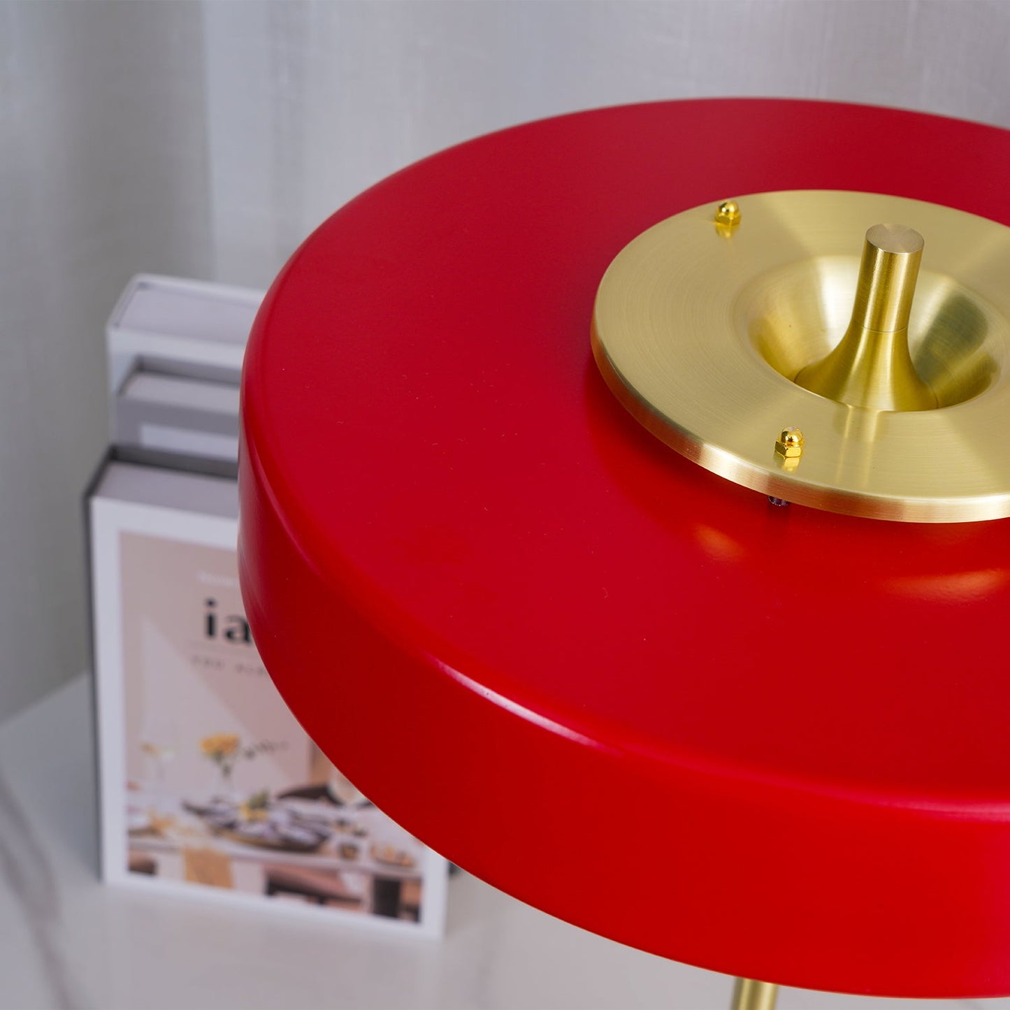 Spun Metal Pull Chain Table Lamp
