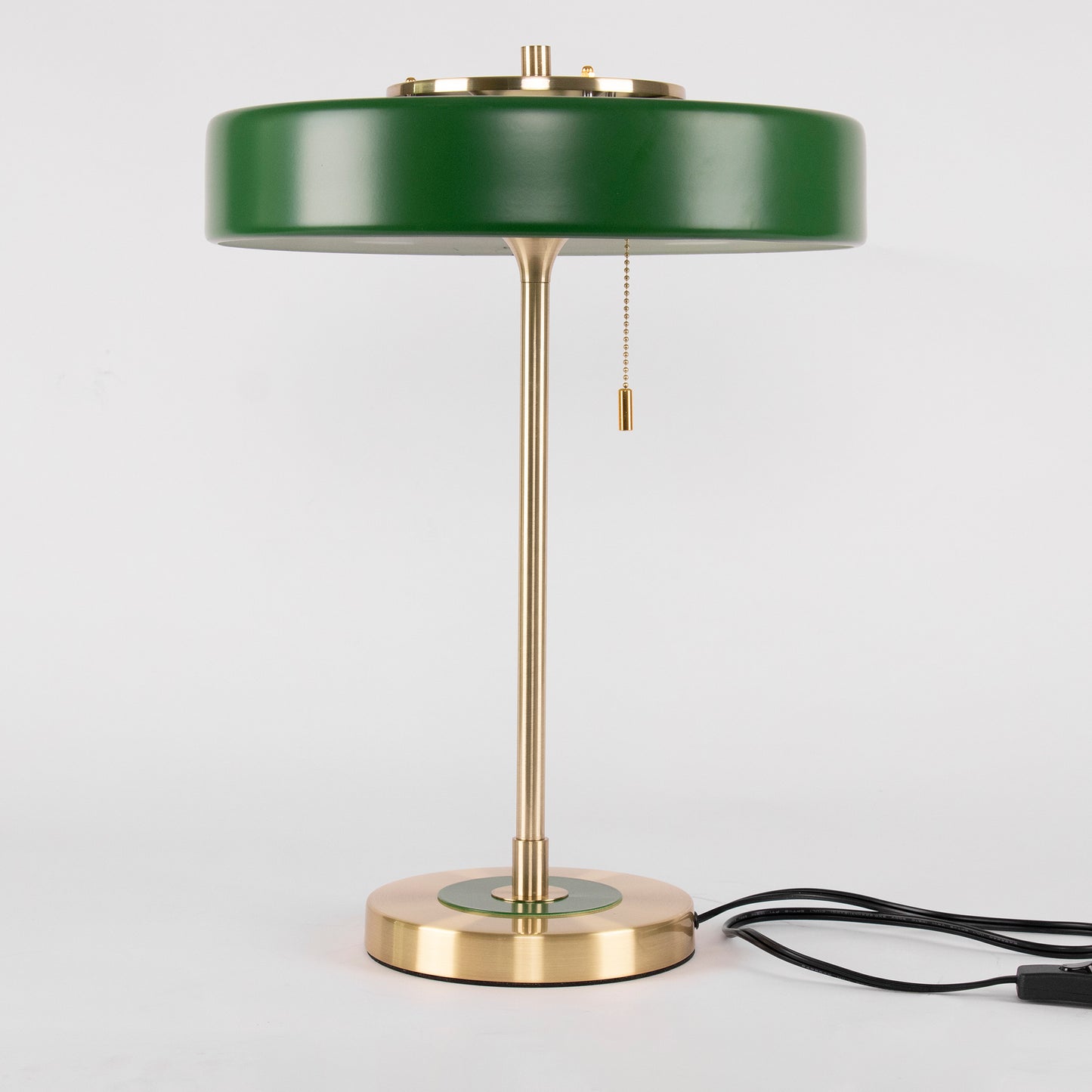 Spun Metal Pull Chain Table Lamp